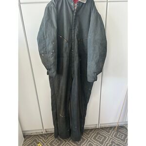 Vintage‎ Walls Insulated Work Coveralls Dark Gray Canvas Distressed